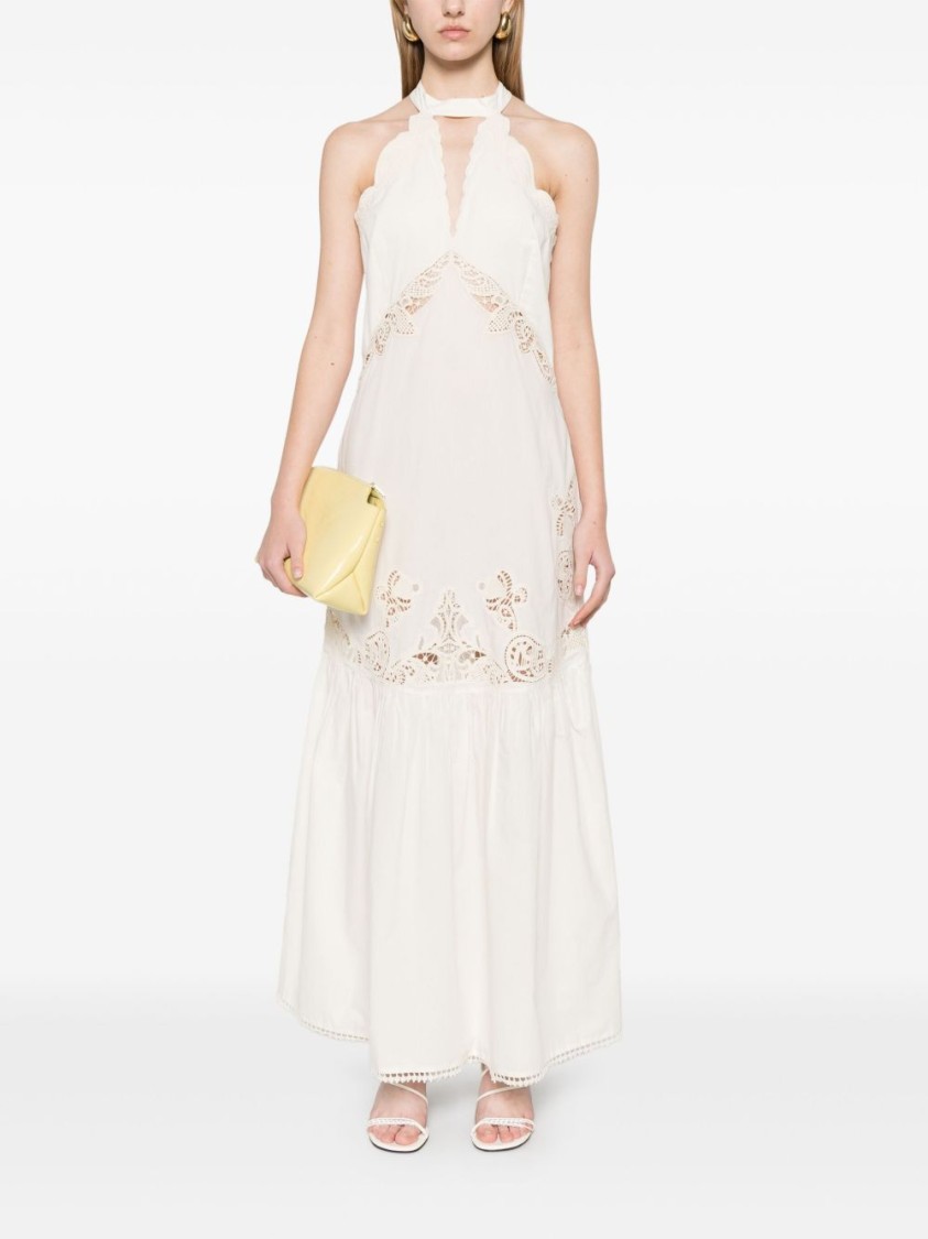Shop Twinset Twin-set Halter Neck Maxi Dress