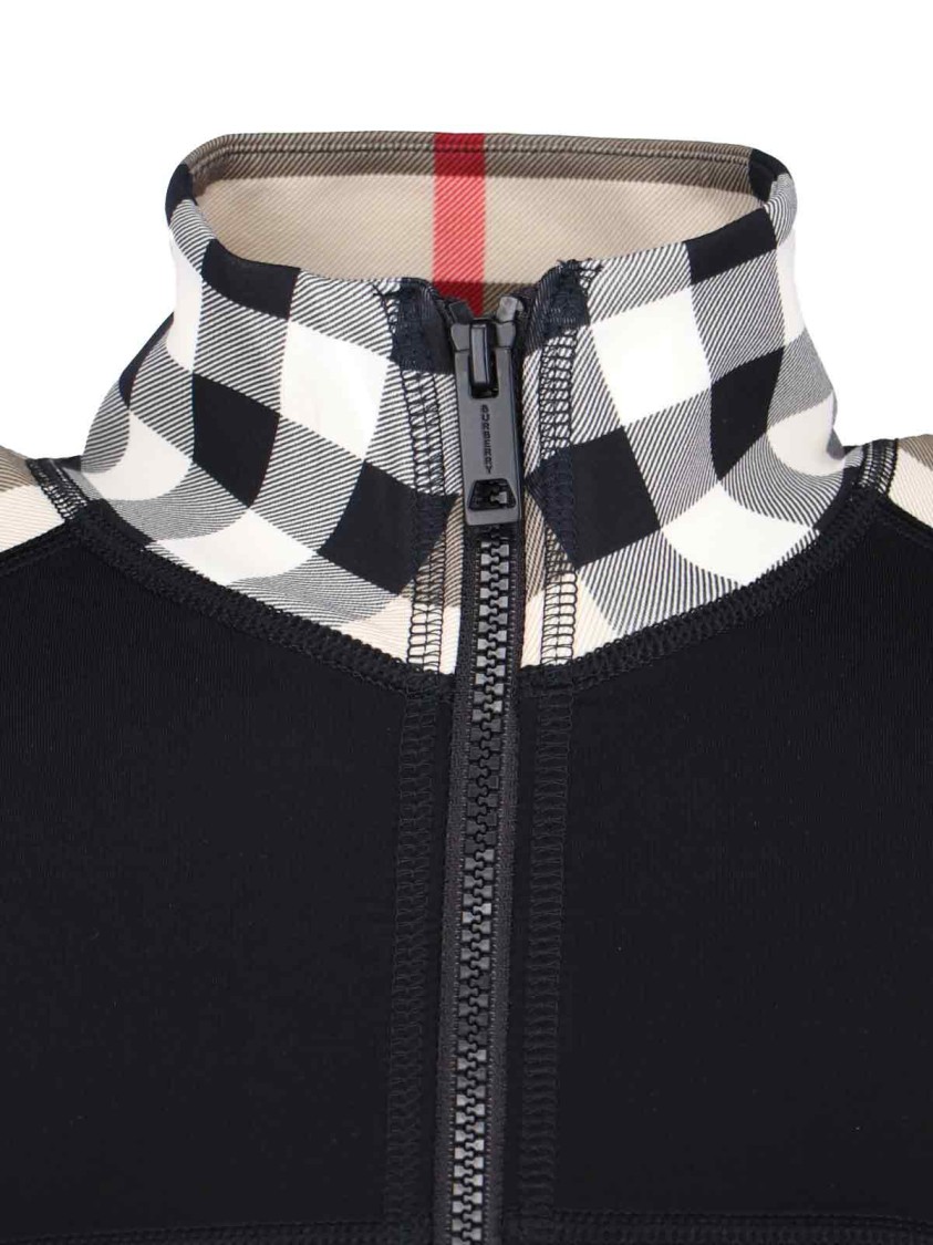 Shop Burberry Cropped Jacket With High Collar