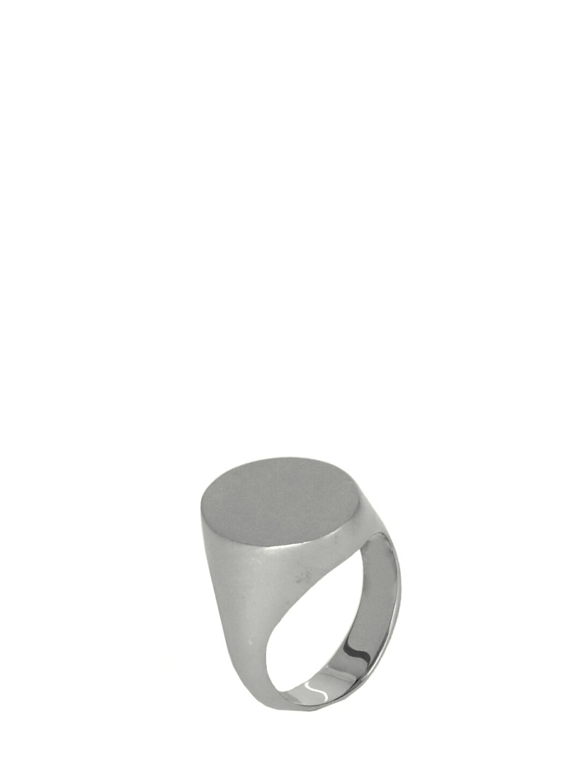 Maison Margiela Silver Chevalier Ring In Not Applicable