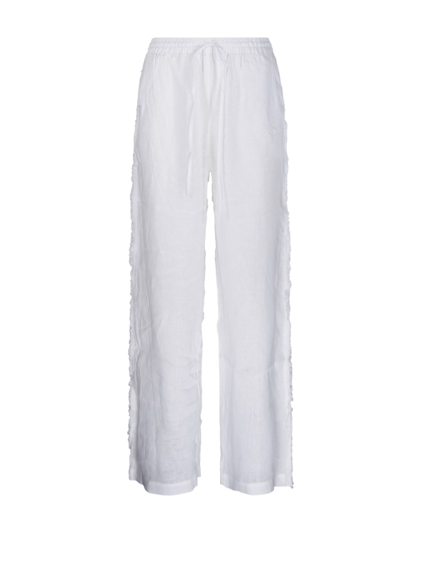 P.A.R.O.S.H PAROSH RELAXED FIT LINEN PANTS
