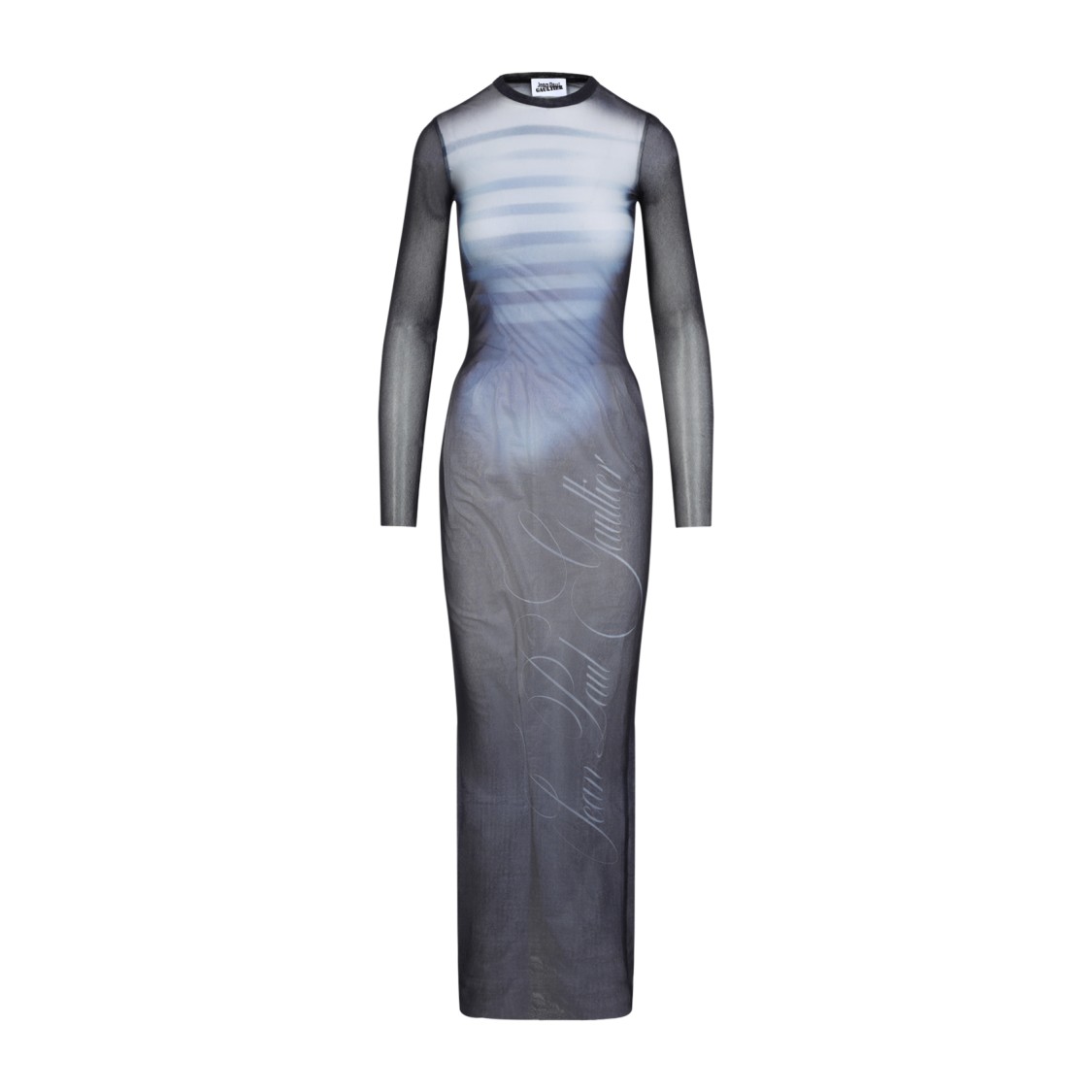 Shop Jean Paul Gaultier Le Mâle Crewneck Maxi Dress In Grey
