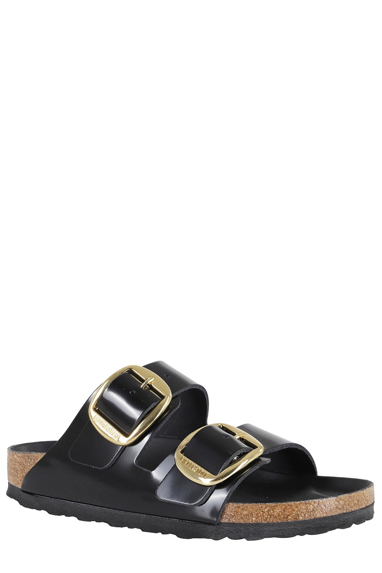 Birkenstock Arizona Big Buckle Nubuck Sandals In Black