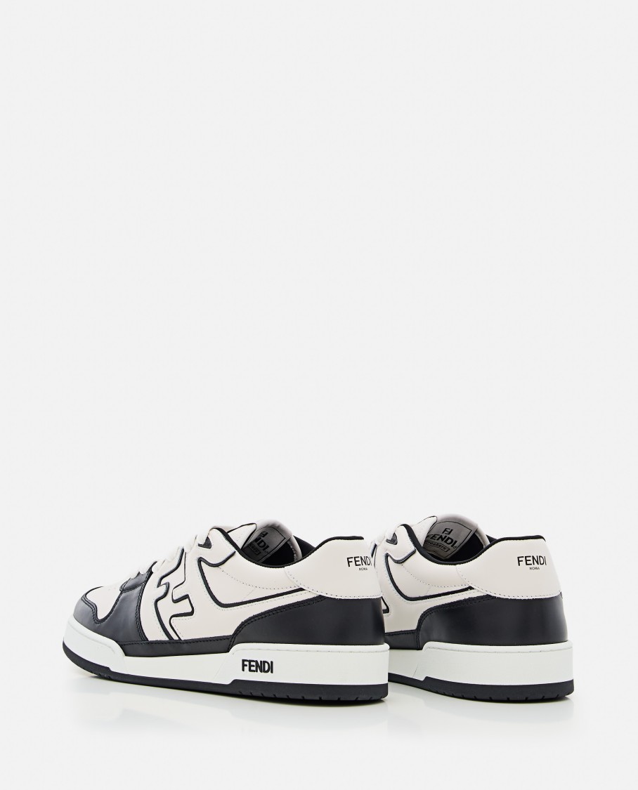 FENDI FENDI WHITE AND BLACK FENDI MATCH SNEAKERS