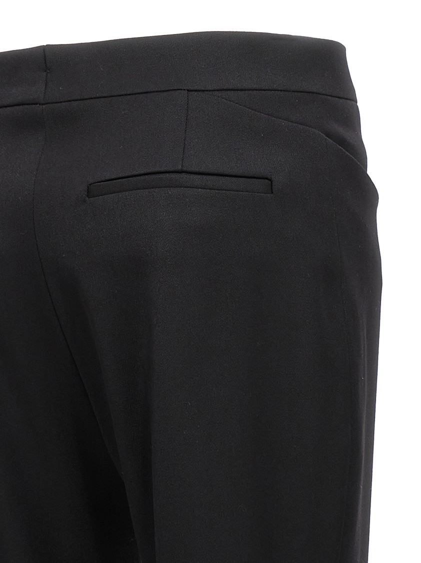 Tom Ford Flared Pants With Central Pleat In Black