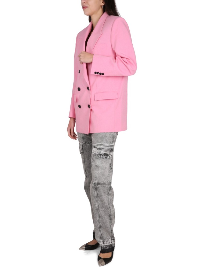 Shop Isabel Marant Nevim Double-breasted Jacket In Pink