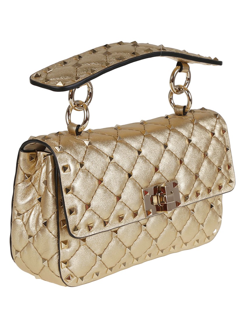 Valentino Small Shoulder Bag Rockstud Spike In Silver