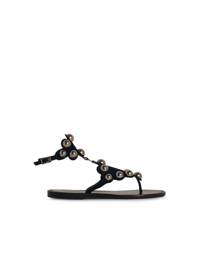 Isabel Marant Étoile Isabel Marant Etoile 'velvee' Black Lear Sandals In Black