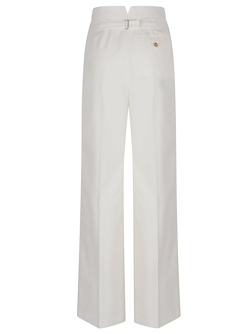 Alexander Mcqueen Wide-leg Tailored Trousers In Wool Gabardine