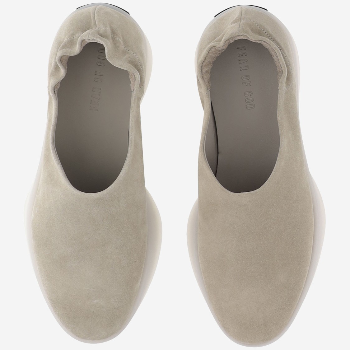Fear Of God Suede Mules With Round Toe And Aesthetic In Grey