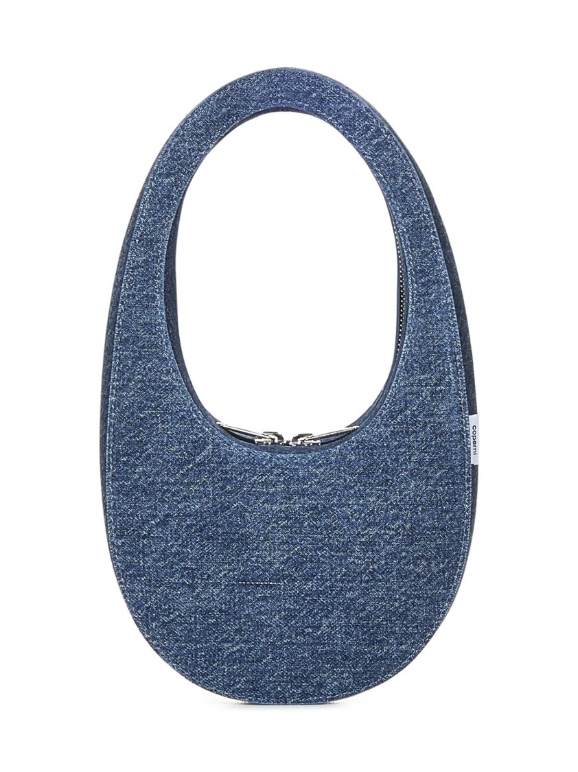 COPERNI COPERNI MINI OVAL BLUE DENIM HANDBAG 