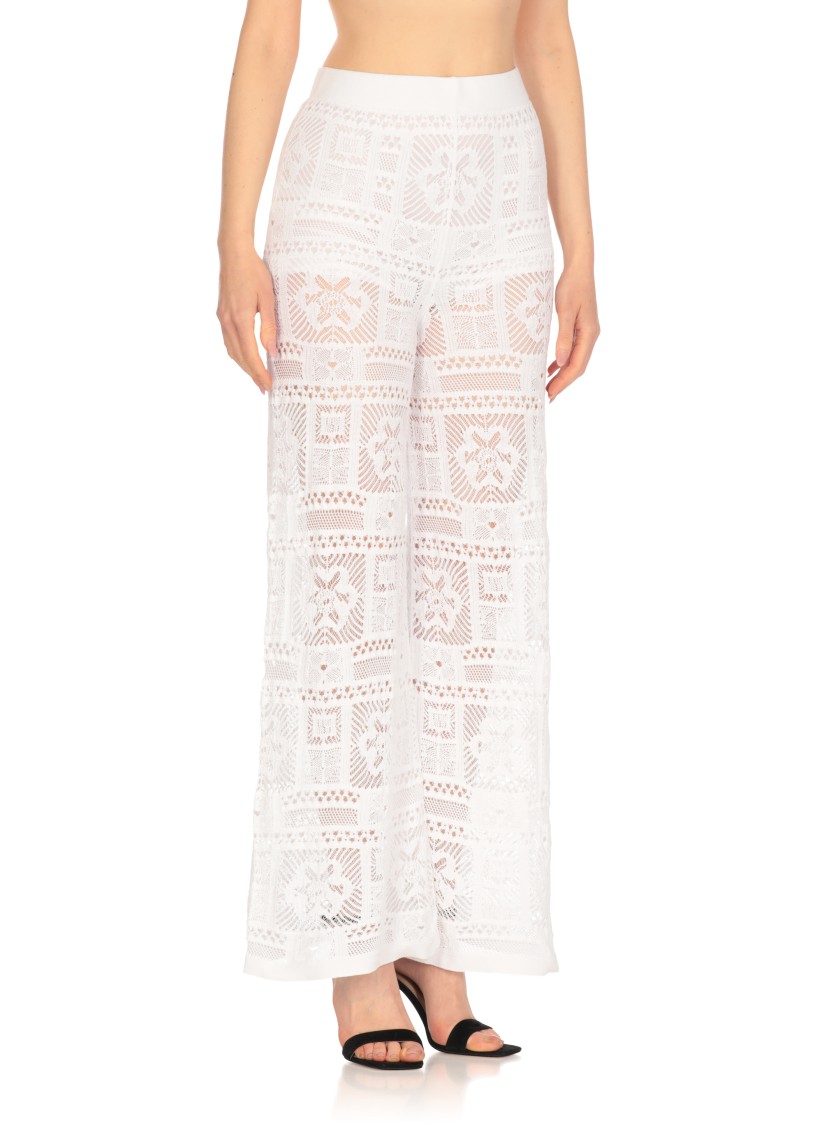 D Exterior D. Exterior White Cotton Pants