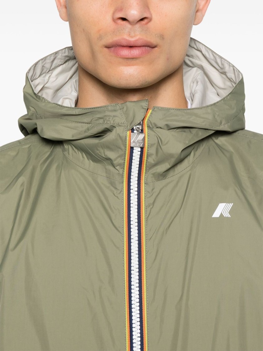 K-way Green 'jake Plus' Jacket With Logo