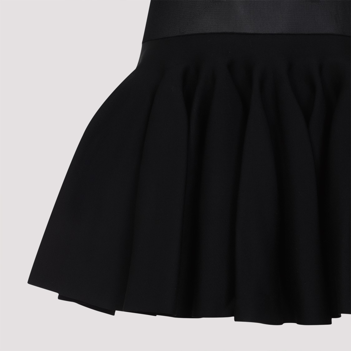 Shop Alaïa Viscose Blend Dress With Flared Skirt And Fitted Bodice In Black