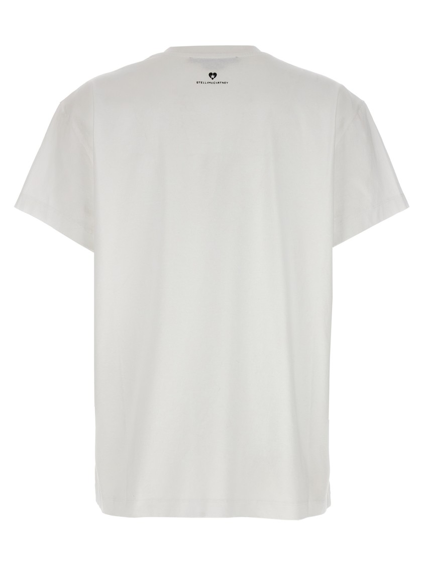 Stella Mccartney Cotton T-shirt With Circular Logo In White