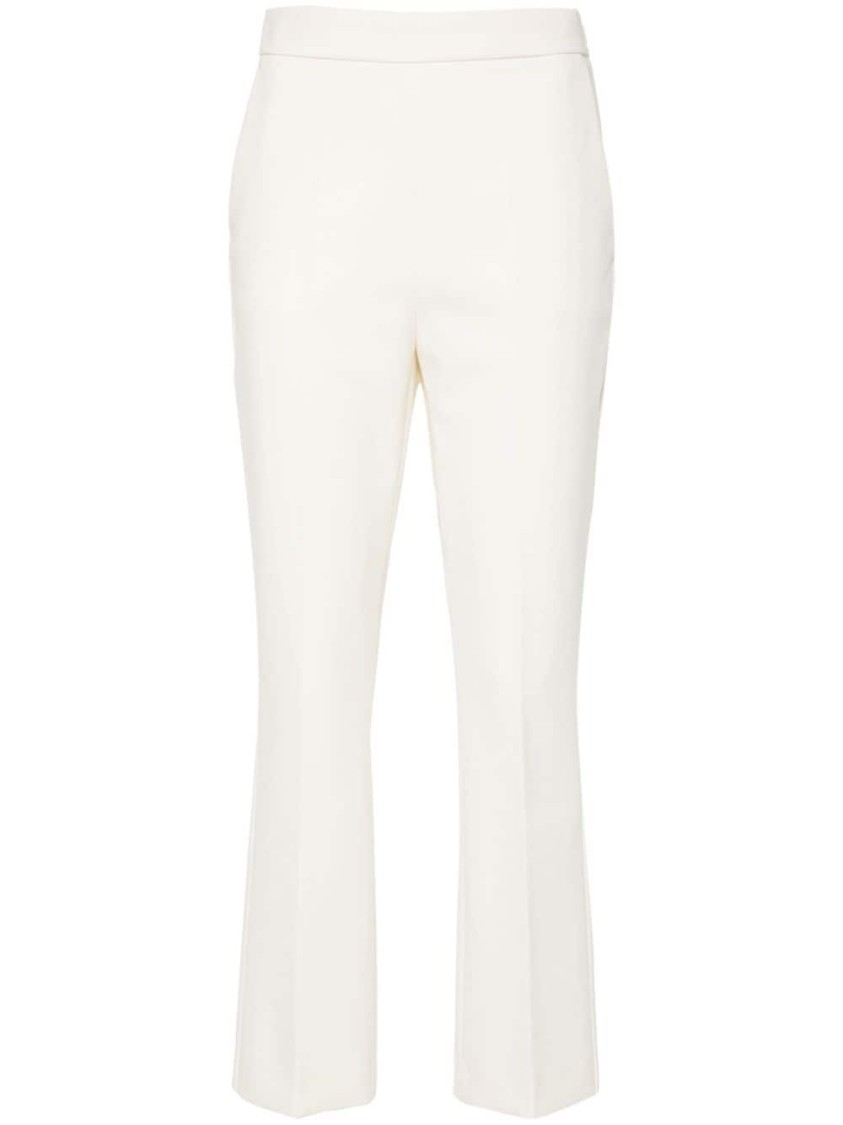 Max Mara Pleated Casual Pants In White