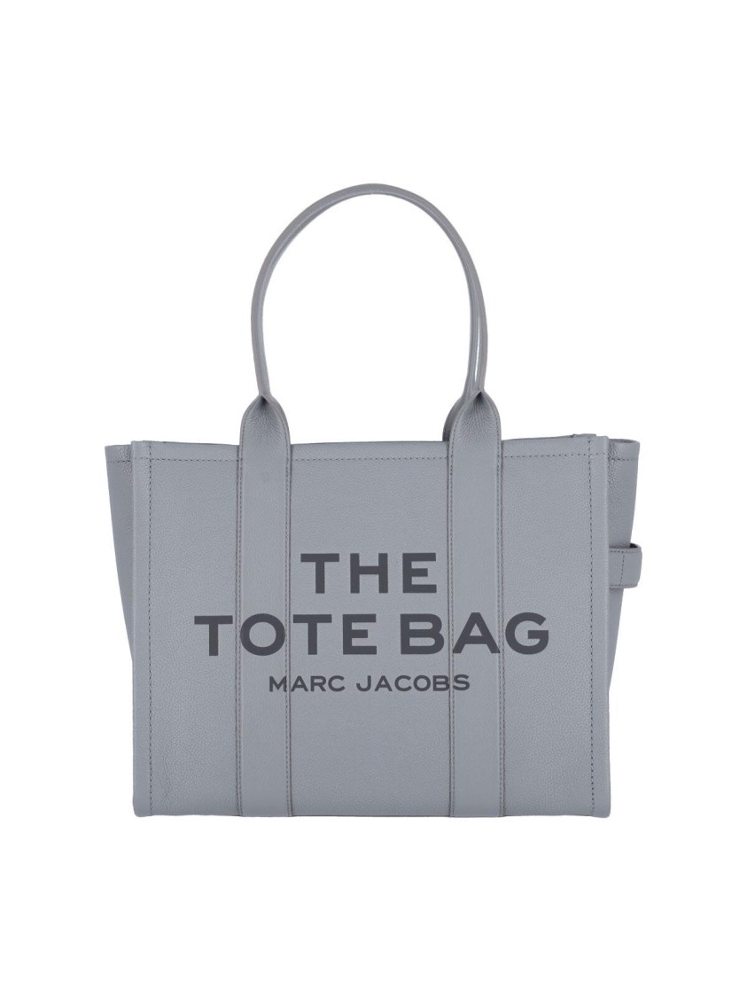 Marc Jacobs Large "The Leather" Tote Bag  Grey
