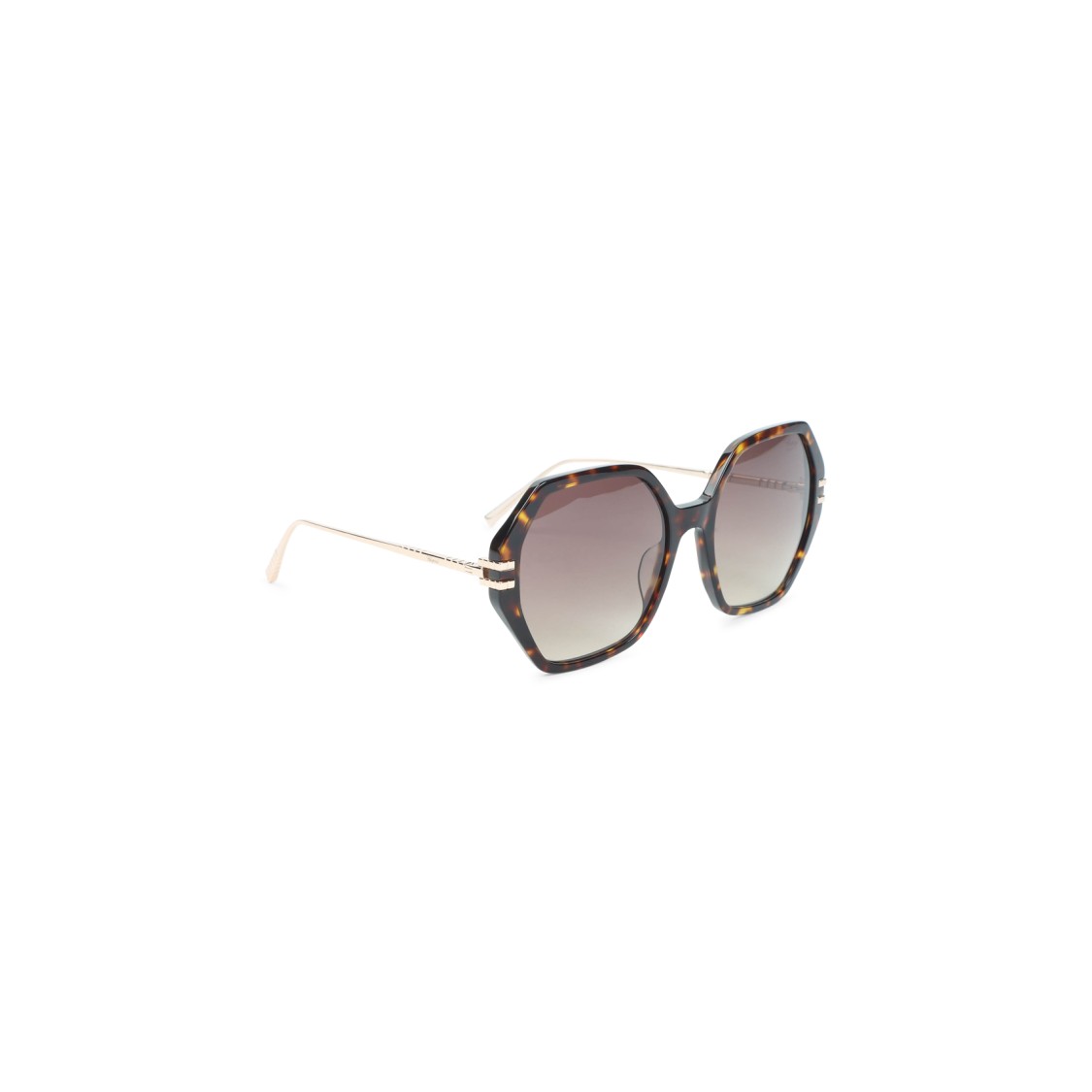 Chopard Bold Octagonal Frame Sunglasses With Gradient Lenses In Gray