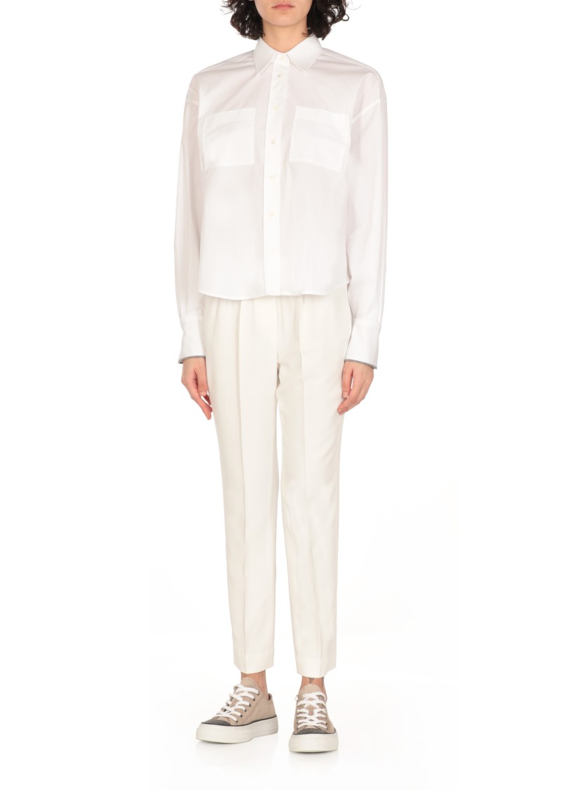 Brunello Cucinelli Monile Shirt Shirt And Blouse In White