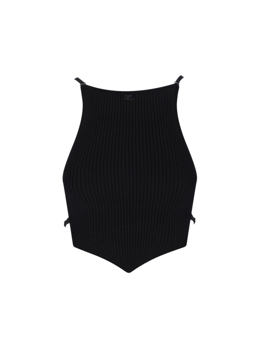 Courrèges Courreges Women Pointy Ribbed Knit Tank Top