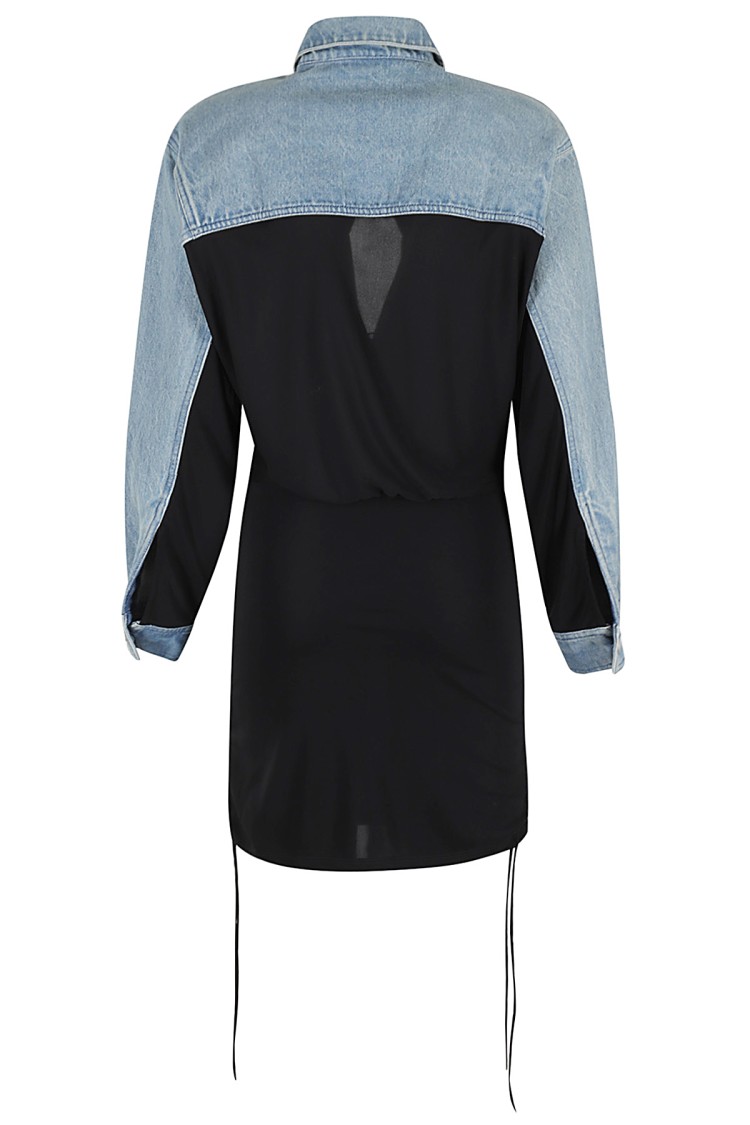 Christopher Esber Deconstruct Denim Cummerbund Shrt In Black