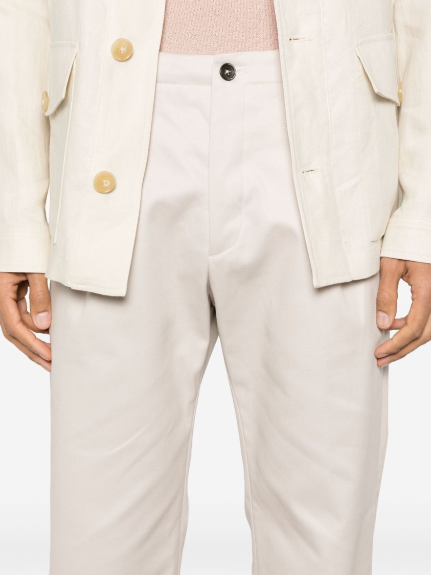 NINE IN THE MORNING NINE IN THE MORNING LIGHT BEIGE CHINO PANTS WITH FUNCTIONAL POCKETS