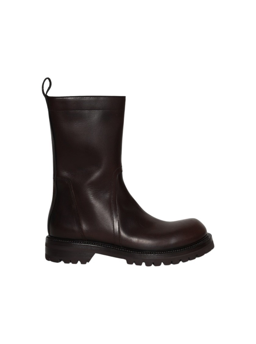 Rick Owens Army Creeper Leather Boots In Brown