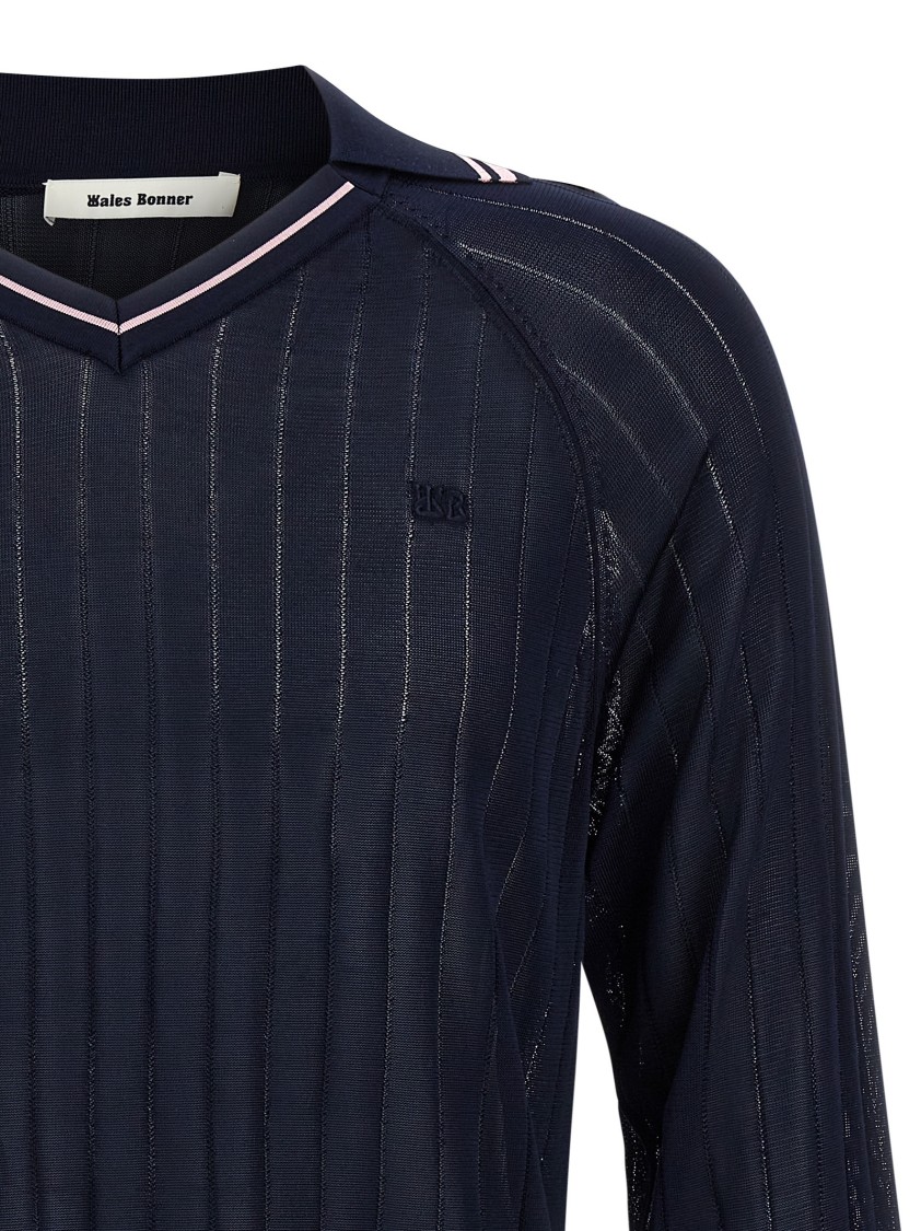 Wales Bonner Roots Polo Shirt Sweaters And Cardigans Multicolor In Black