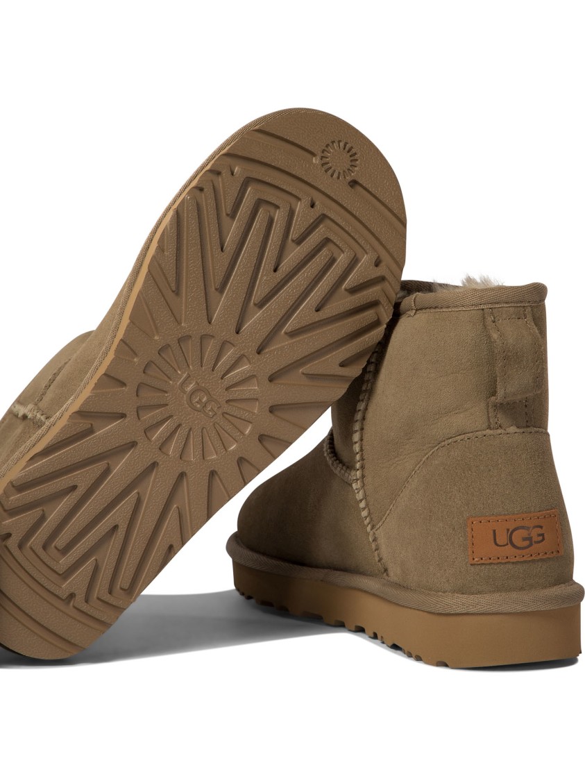 Ugg Suede Leather Ankle Boots In Brown