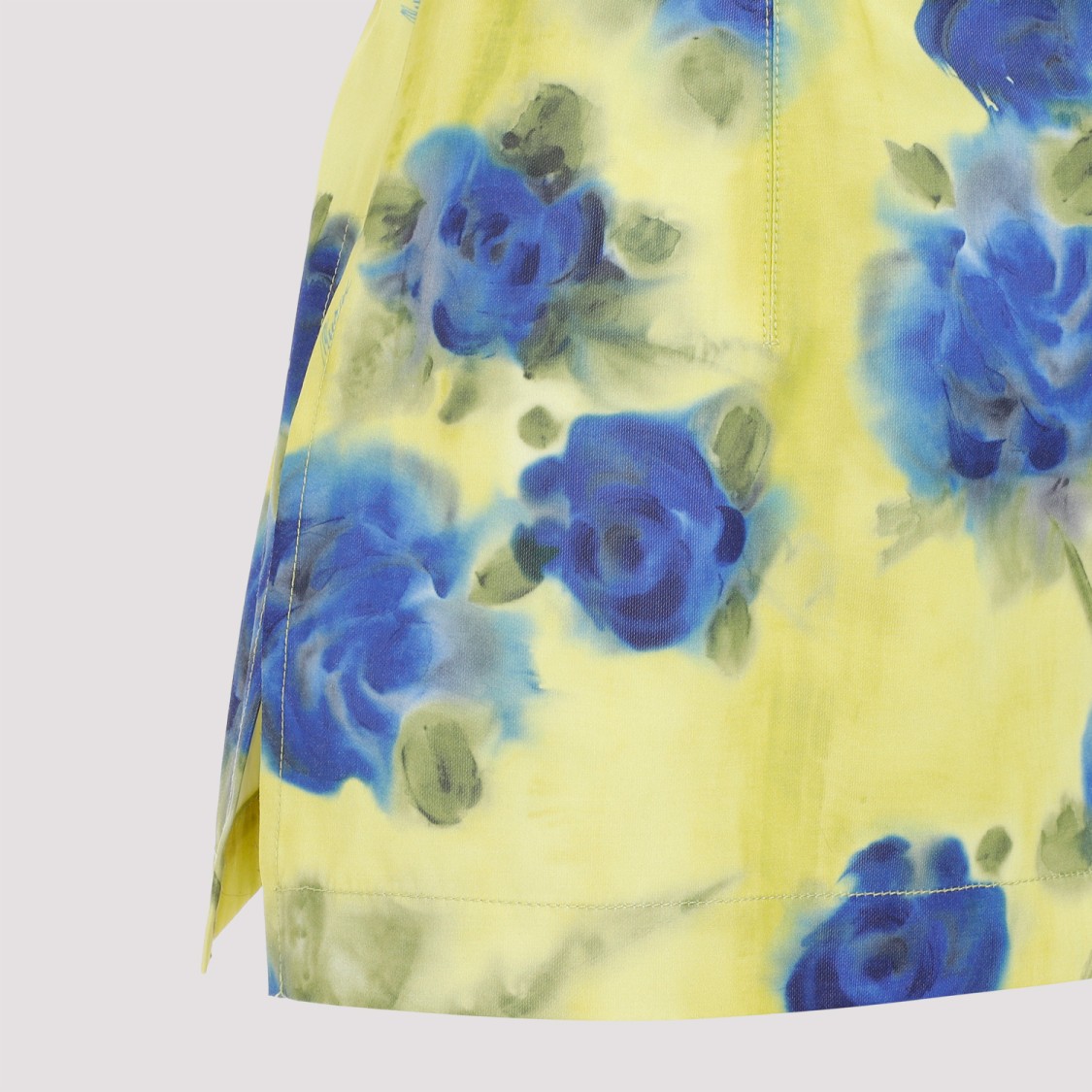 Marni Floral Print Top With Zig-zag Seam Detail