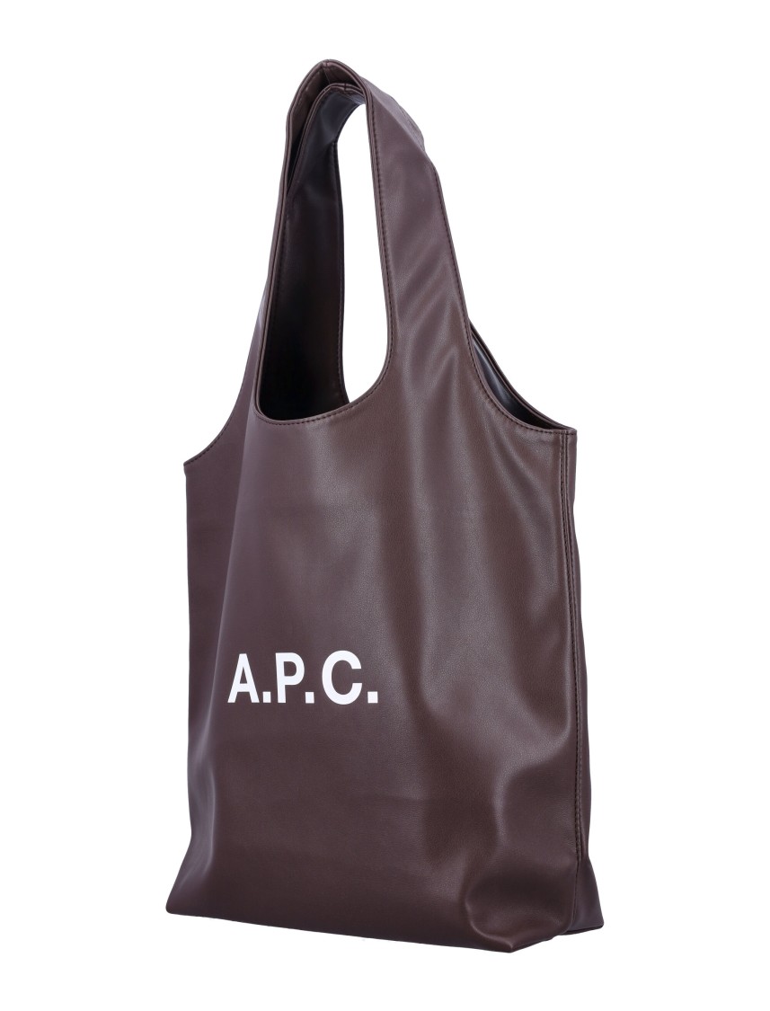 Apc A.p.c. Ninon Small Tote Bag In Burgundy