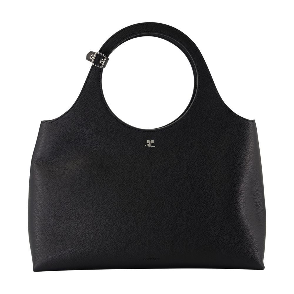 Courrèges Large Holy Day Shoulder Bag In Black