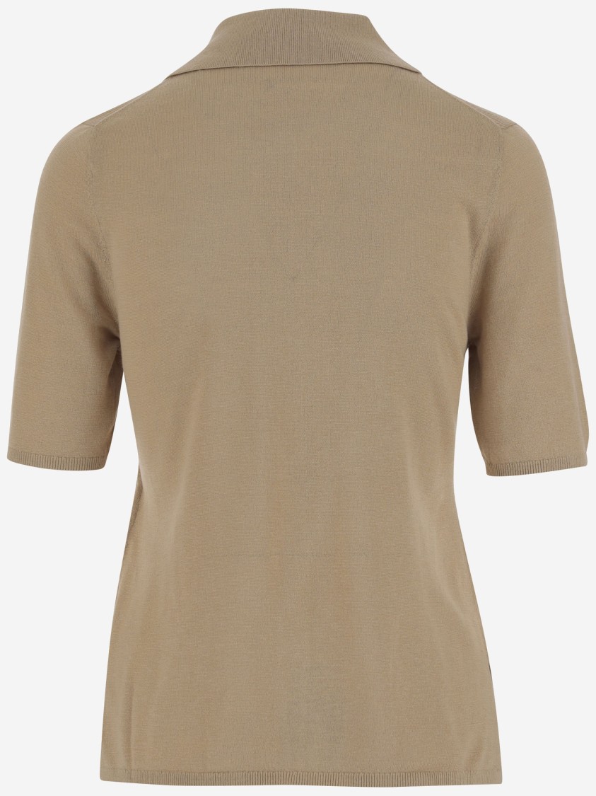 By Malene Birger Wool Blend Dicot Shirt In Brown