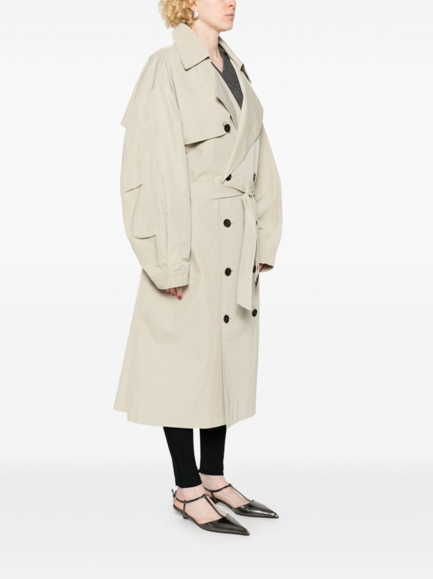The Frankie Shop Mavis Trench Coat In Neutral