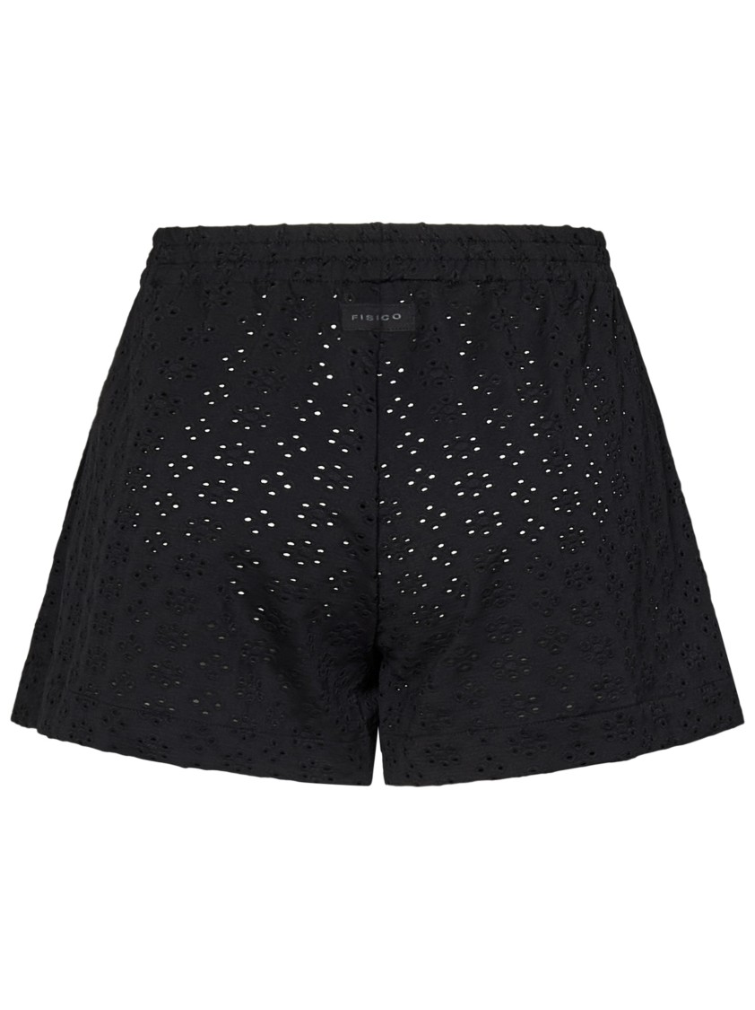 Shop Fisico Microfibre Black Shorts With Elasticated Waist