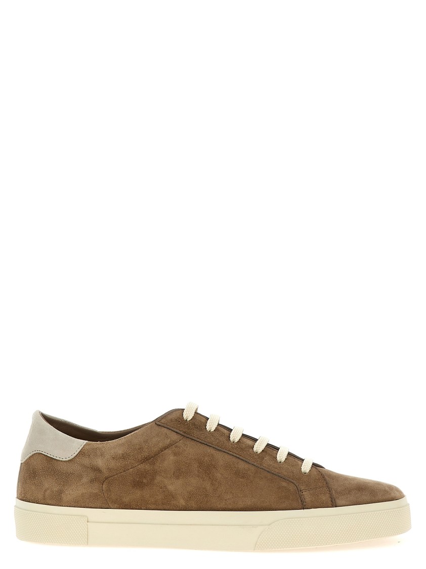 Brunello Cucinelli Suede Sneakers With Contrasting Laces
