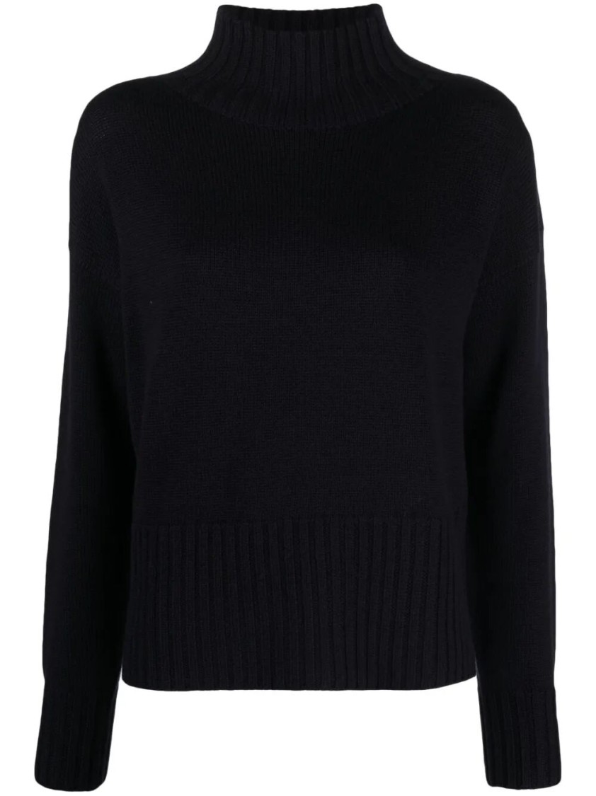 Drumohr Relaxed Fit Long Sleeve Turtleneck Sweater In Blue