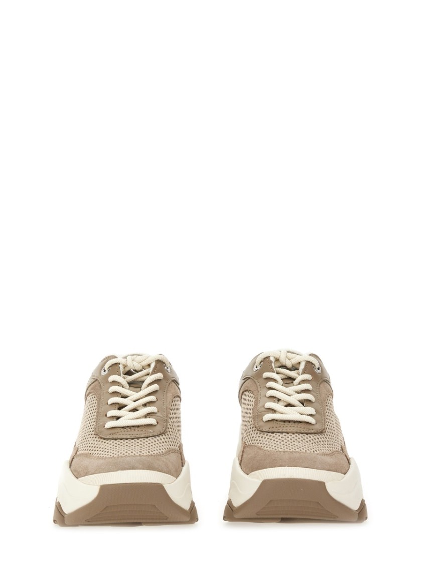 Michael Michael Kors "atlas" Leather Sneaker In Neutral