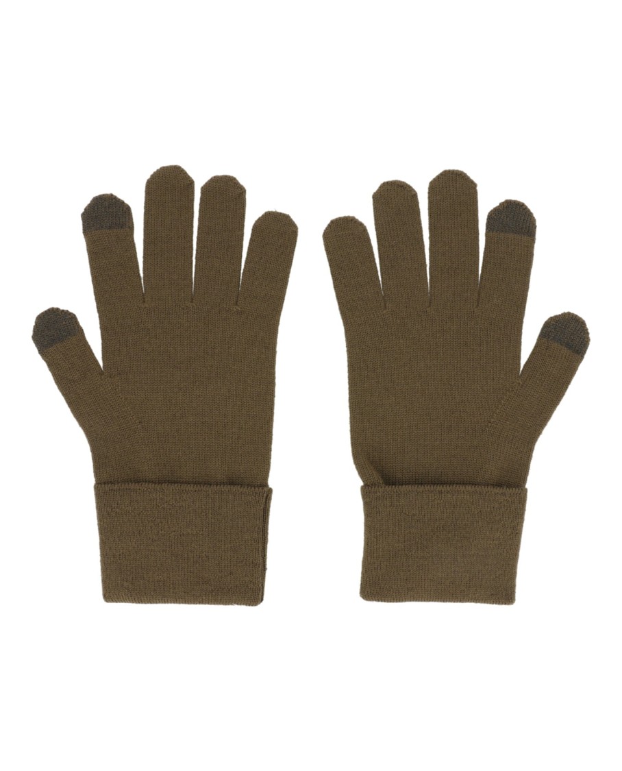 Givenchy Embroidered Logo Gloves In Green