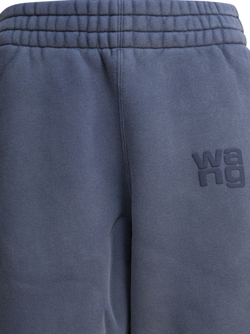 Alexander Wang Essential Terry Classic Sweatpant Puff Paint Logo In Blue