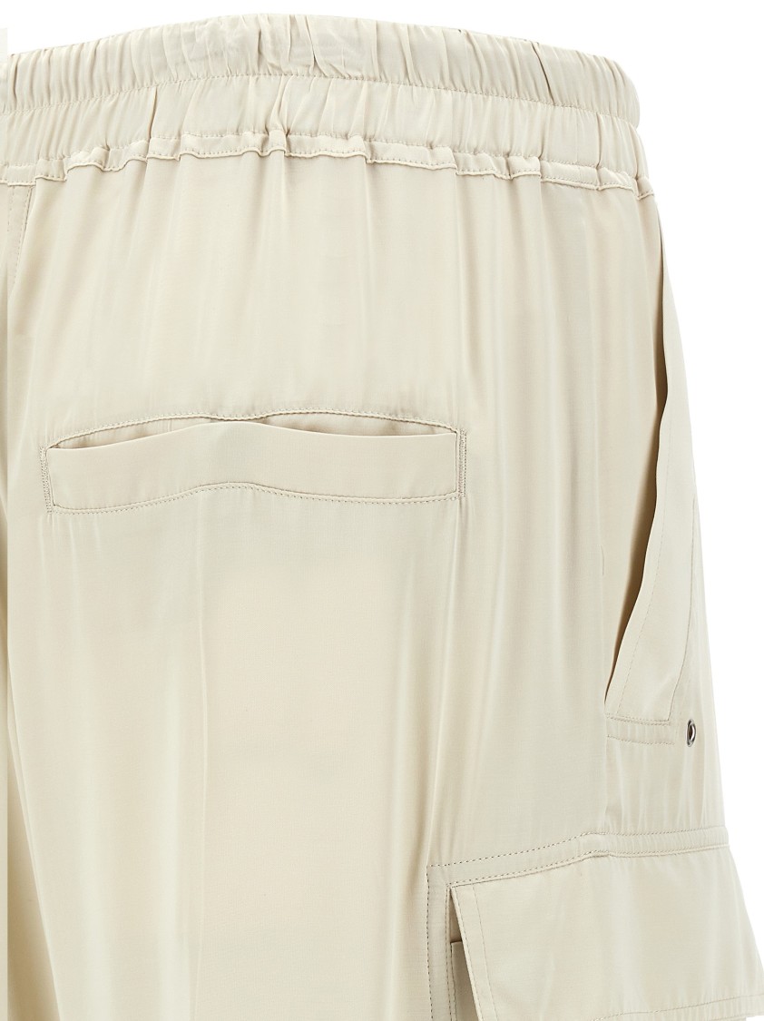 Rick Owens Wide-leg Cargobelas Pants With Adjustable Drawstring Waist In Neutral