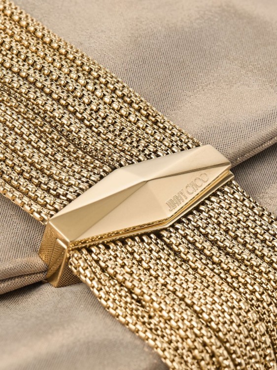 クラッチバッグ Jimmy Choo Gold-Tone Crystal-Embellished Foldover Clutch Jimmy Choo Gold-Tone Crystal-Embellished Foldover Clutch