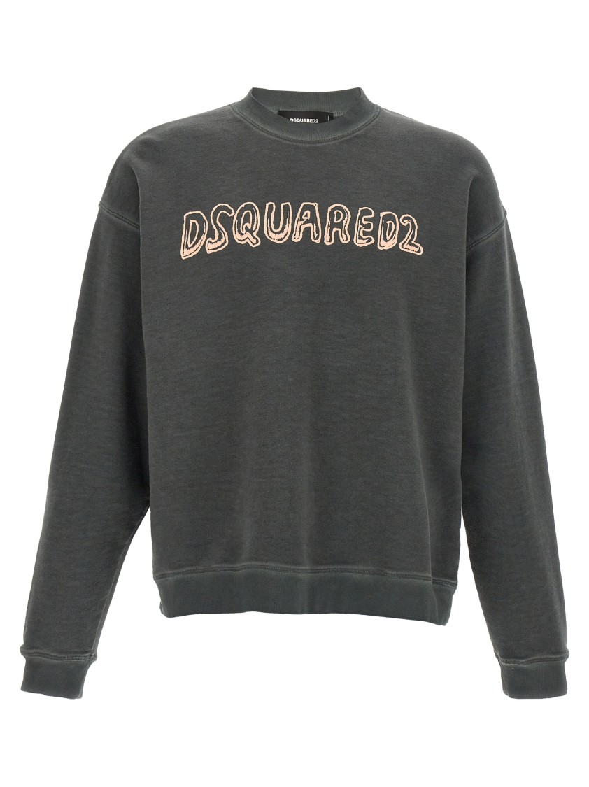 Dsquared2 "top Fade" Crew Neck Sweatshirt In Gray