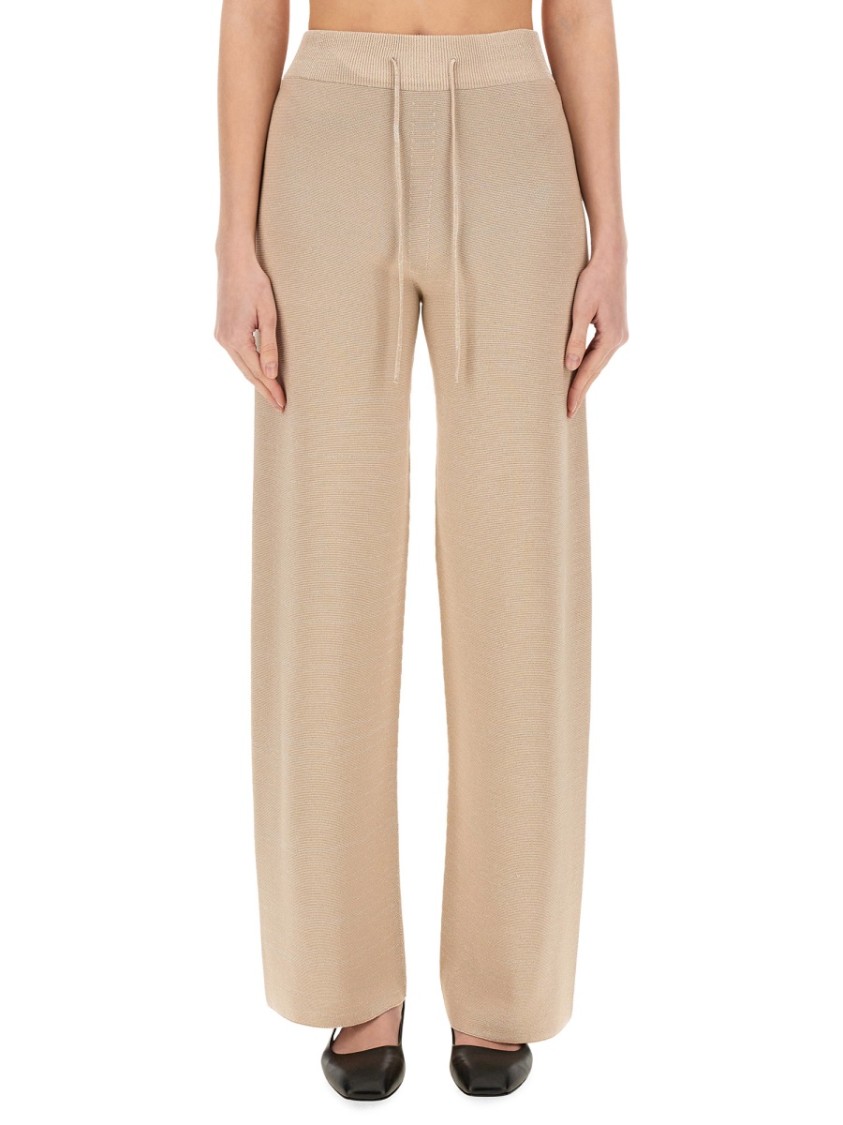 Shop Fabiana Filippi Relaxed Wide-leg Pants In Neutrals