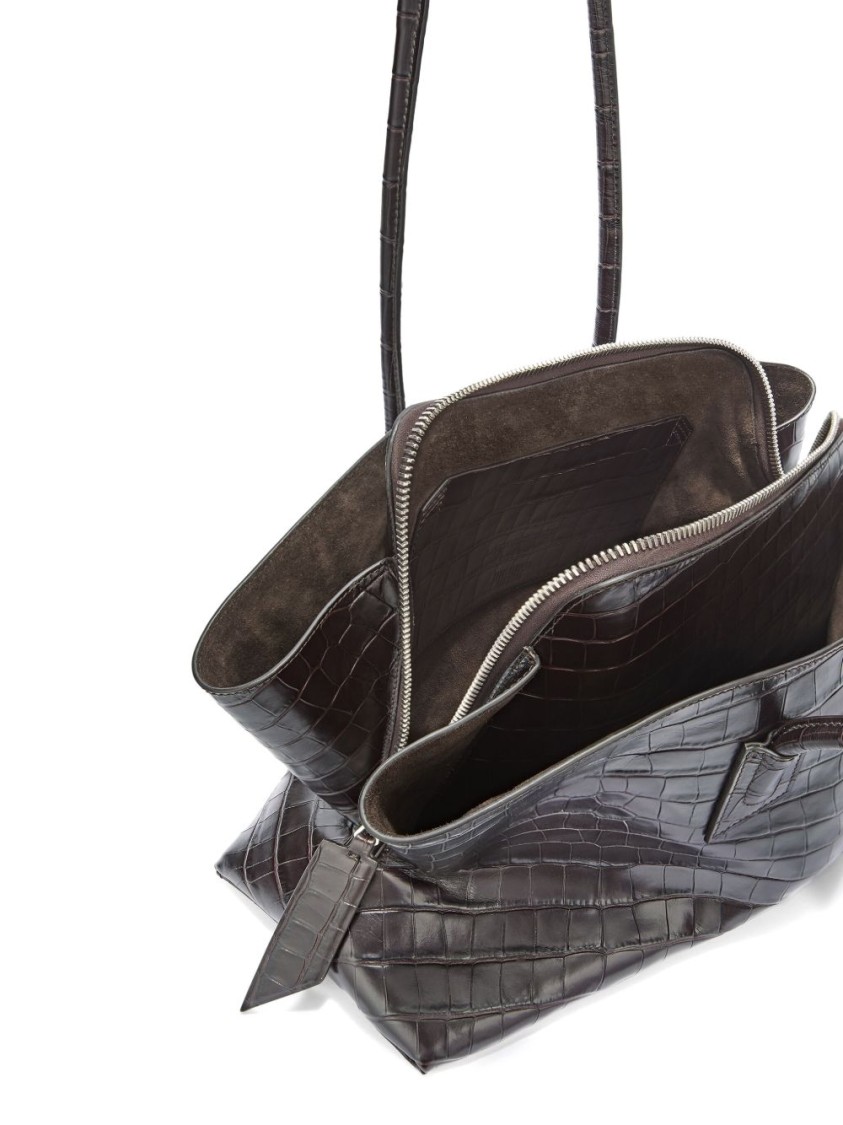 Attico La Passeggiata Medium Tote Bag In Brown