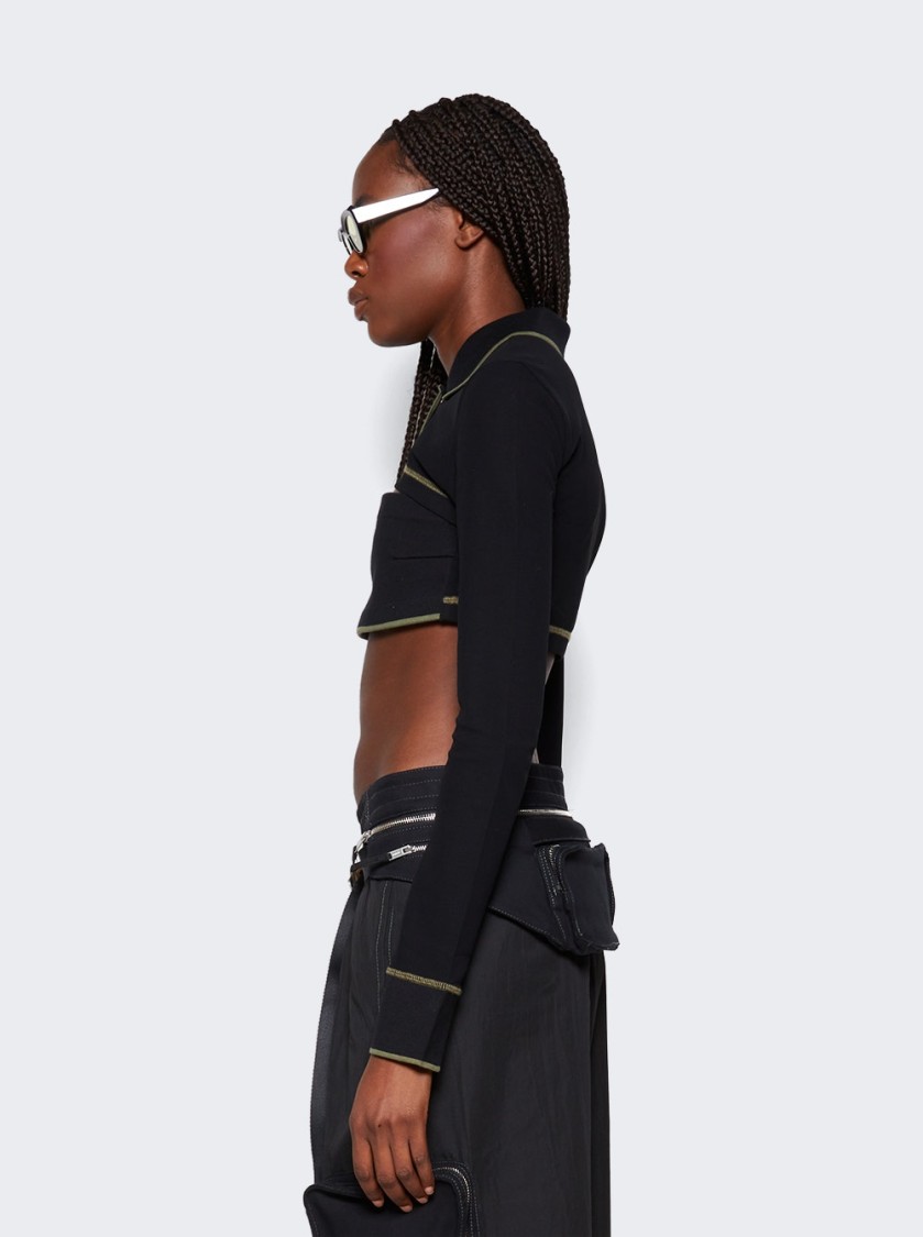 Shop Dion Lee Shrunken Snap Polo Top