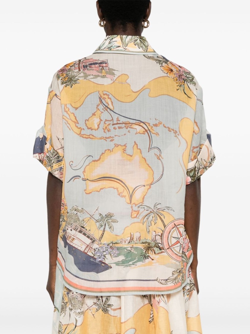 Shop Zimmermann Multicolored Floral Print Ramia Shirt