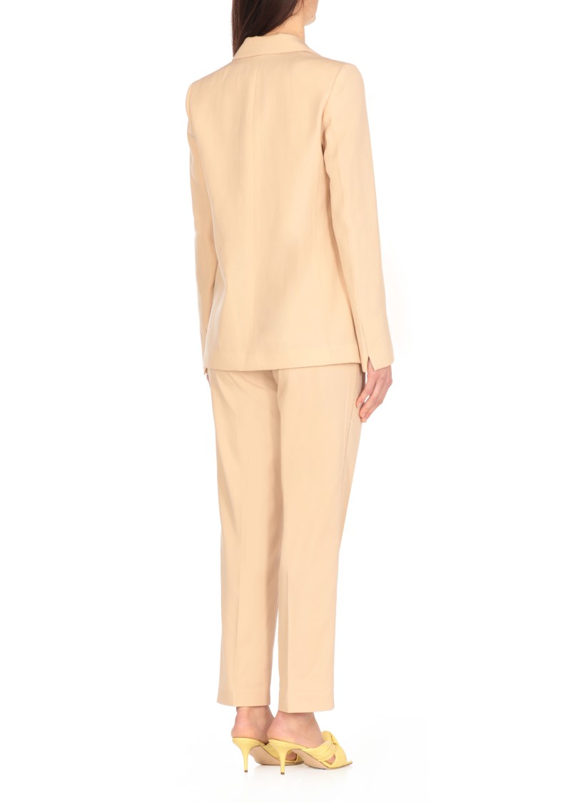 Fabiana Filippi Virgin Wool And Linen Blazer In Neutrals