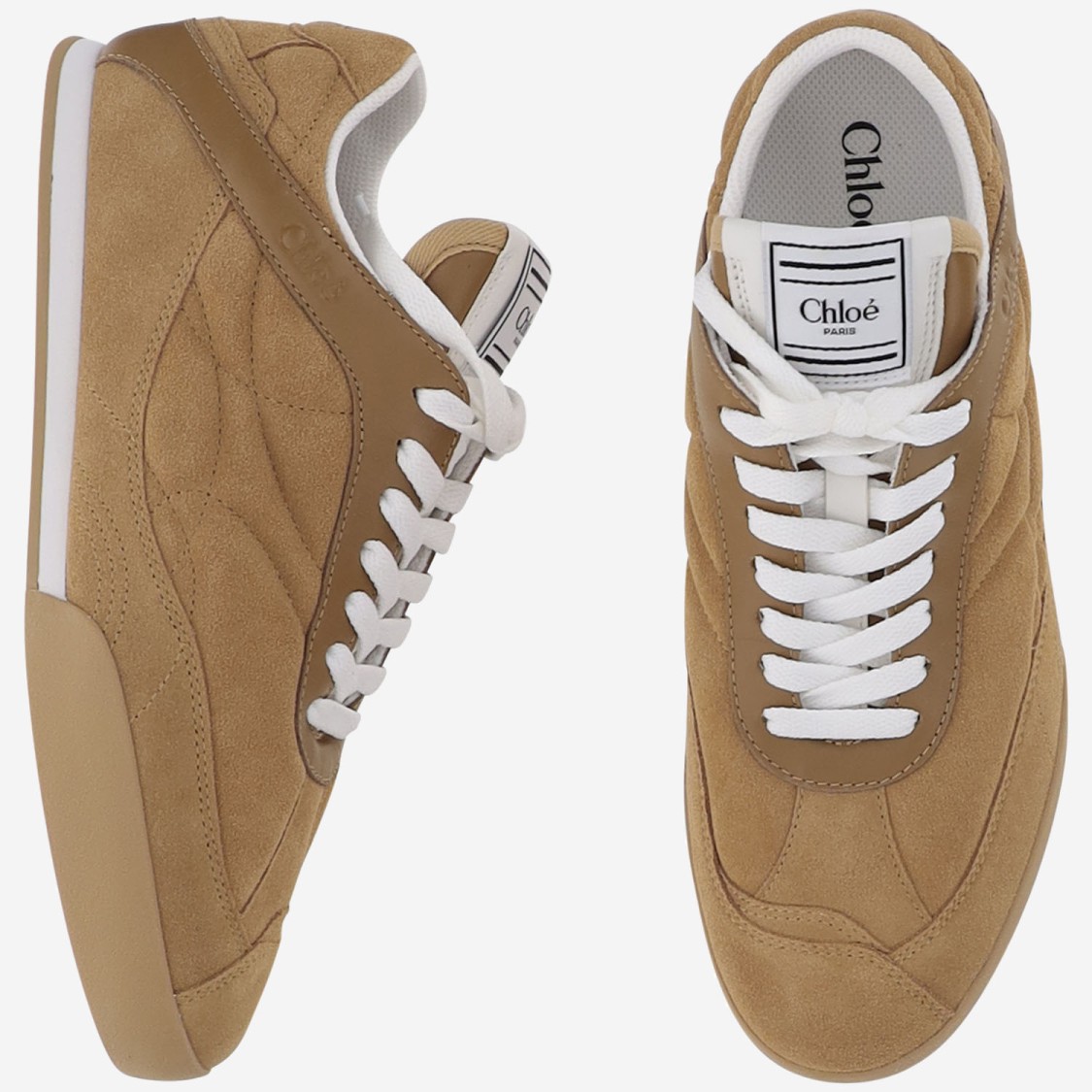 Chloé Beige Suede Sneakers