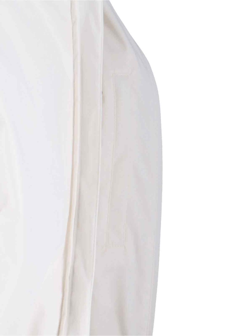 Balenciaga High Collar Zip Jacket With Bold Logo Detailing In White