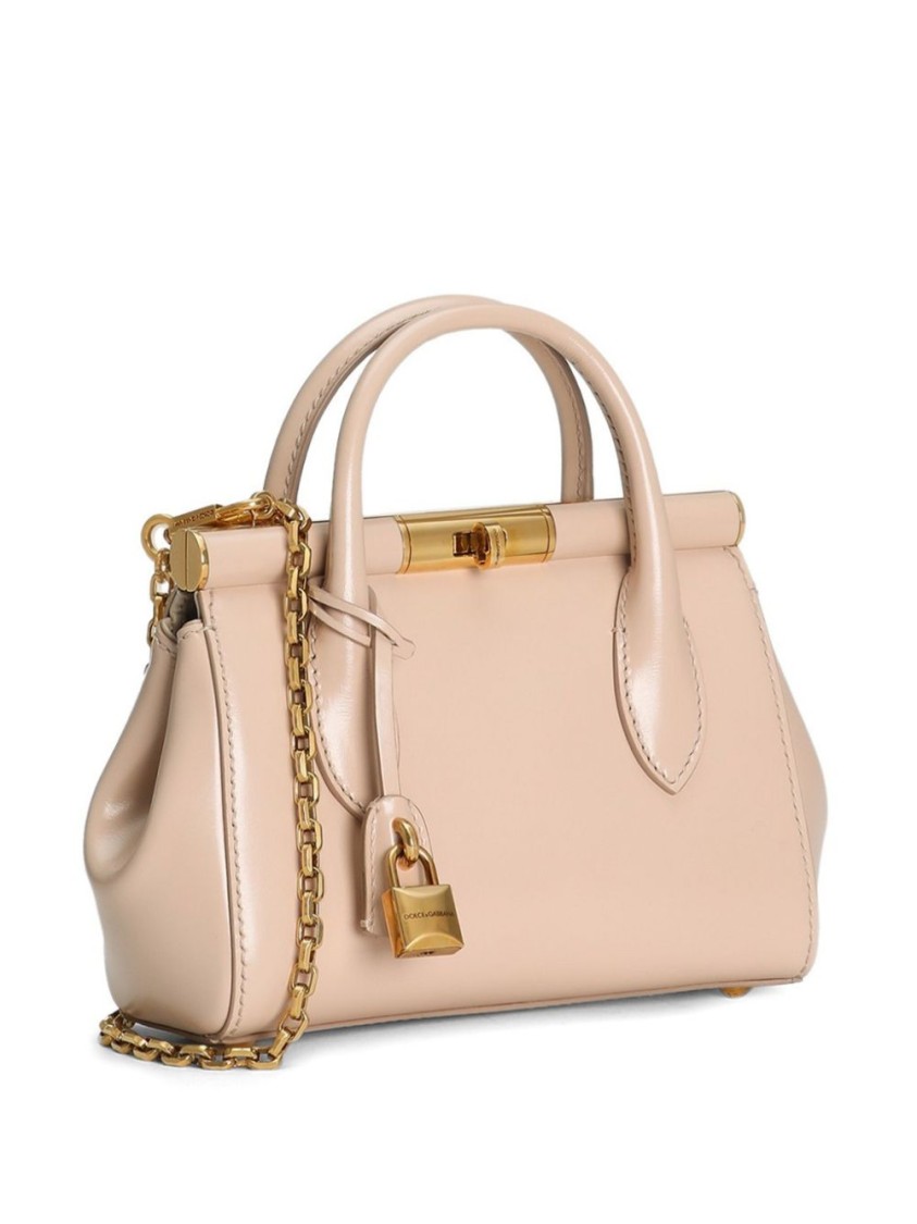 DOLCE & GABBANA DOLCE & GABBANA NATURAL STRUCTURED HANDBAG